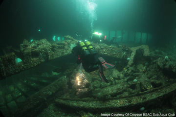 Courtesy Croydon BSAC Club - Scap Flow Ship Wreck small