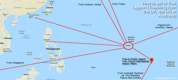 How to get to Truk Lagoon - Travelling from the UK the US or Australia small
