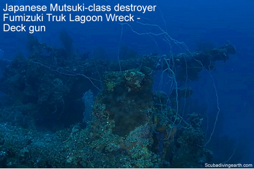 Japanese Mutsuki-class destroyer Fumizuki Truk Lagoon Wreck small