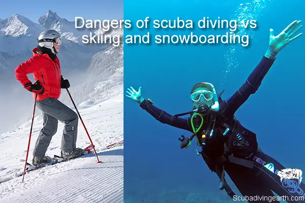 Dangers of scuba diving vs skiing and snowboarding
