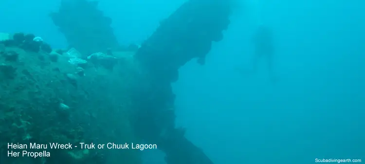 Heian Maru Wreck - Truk or Chuuk Lagoon - Her Propeller
