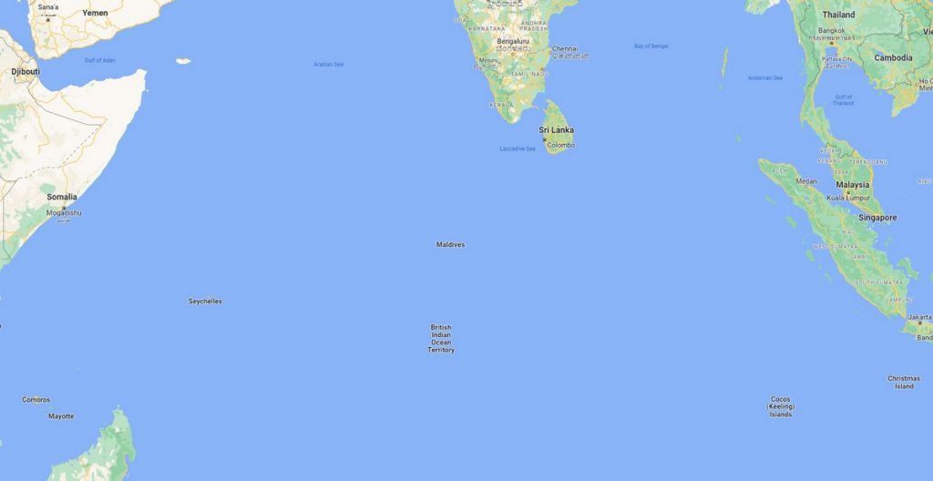 In Which Ocean Is The Maldives Located - Indian Ocean map of Maldives