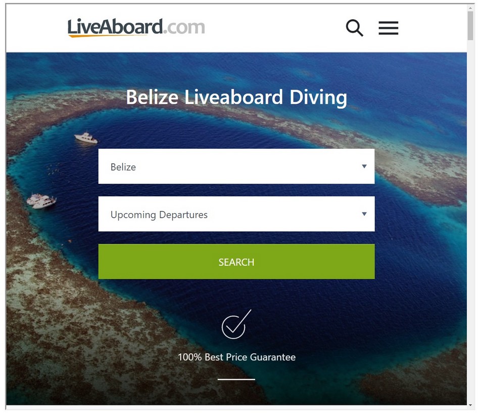 Liveaboard.com search Belize scroll