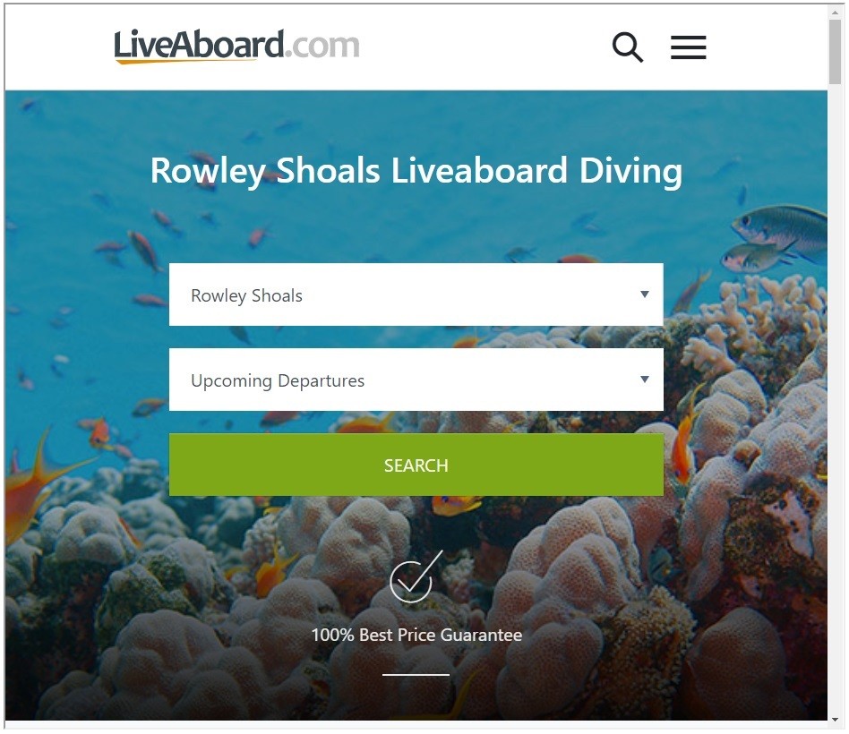 Liveaboard.com search Rowley Shoals Australia scroll
