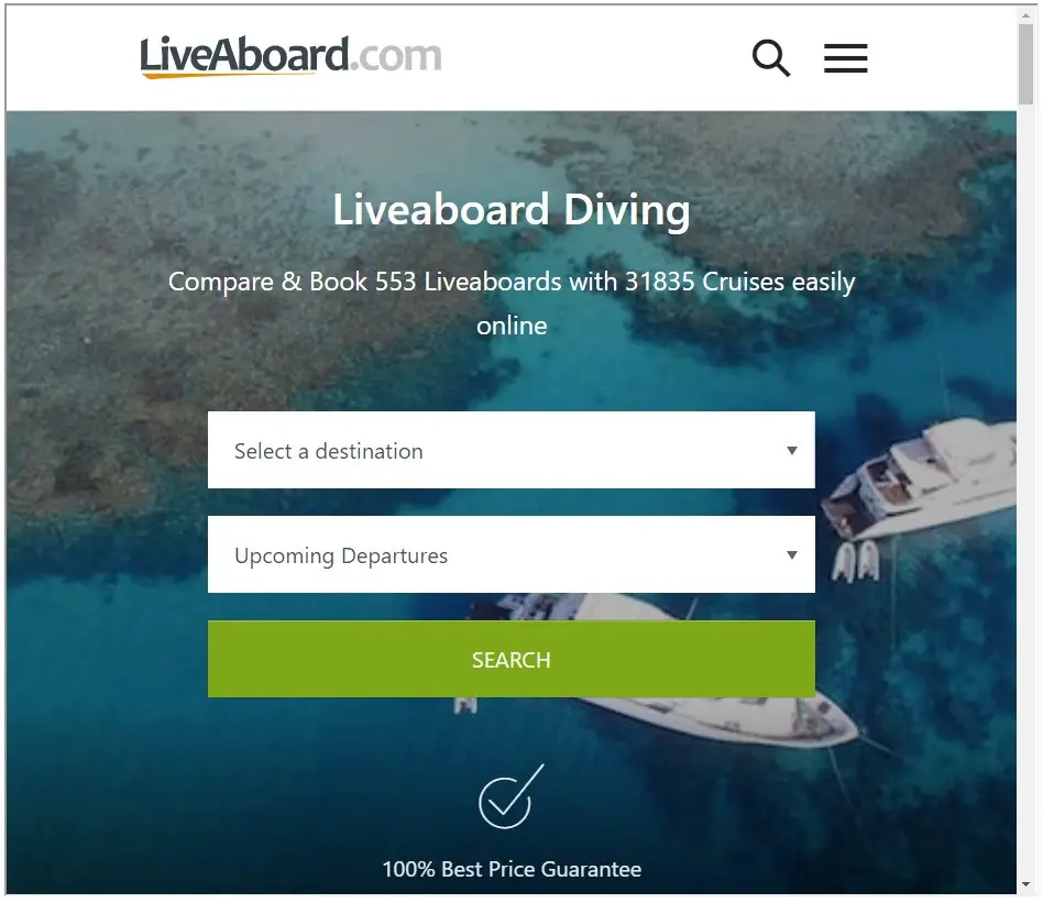 Liveaboard.com search worldwide destinations