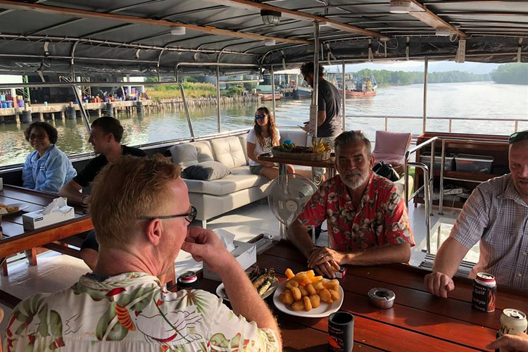 MV Miss Moon Liveaboard Review inside the boat - the deck and meals