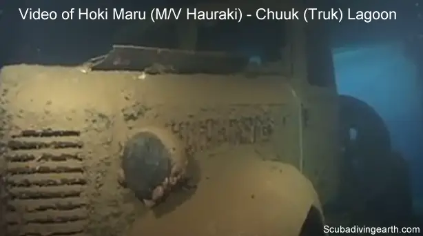 Video of Hoki Maru (MV Hauraki) - Chuuk (Truk) Lagoon