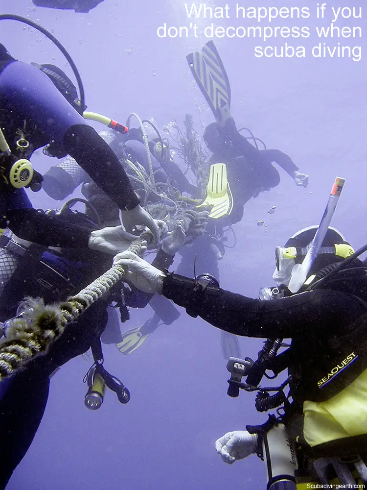 What happens if you don't decompress when scuba diving