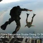 Which is more dangerous scuba diving or skydiving and what are the odds of dying scuba diving small